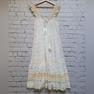 Place Nationale Le Rouret Broderie Anglaise Sun Dress 100% Cotton NWT Size ?